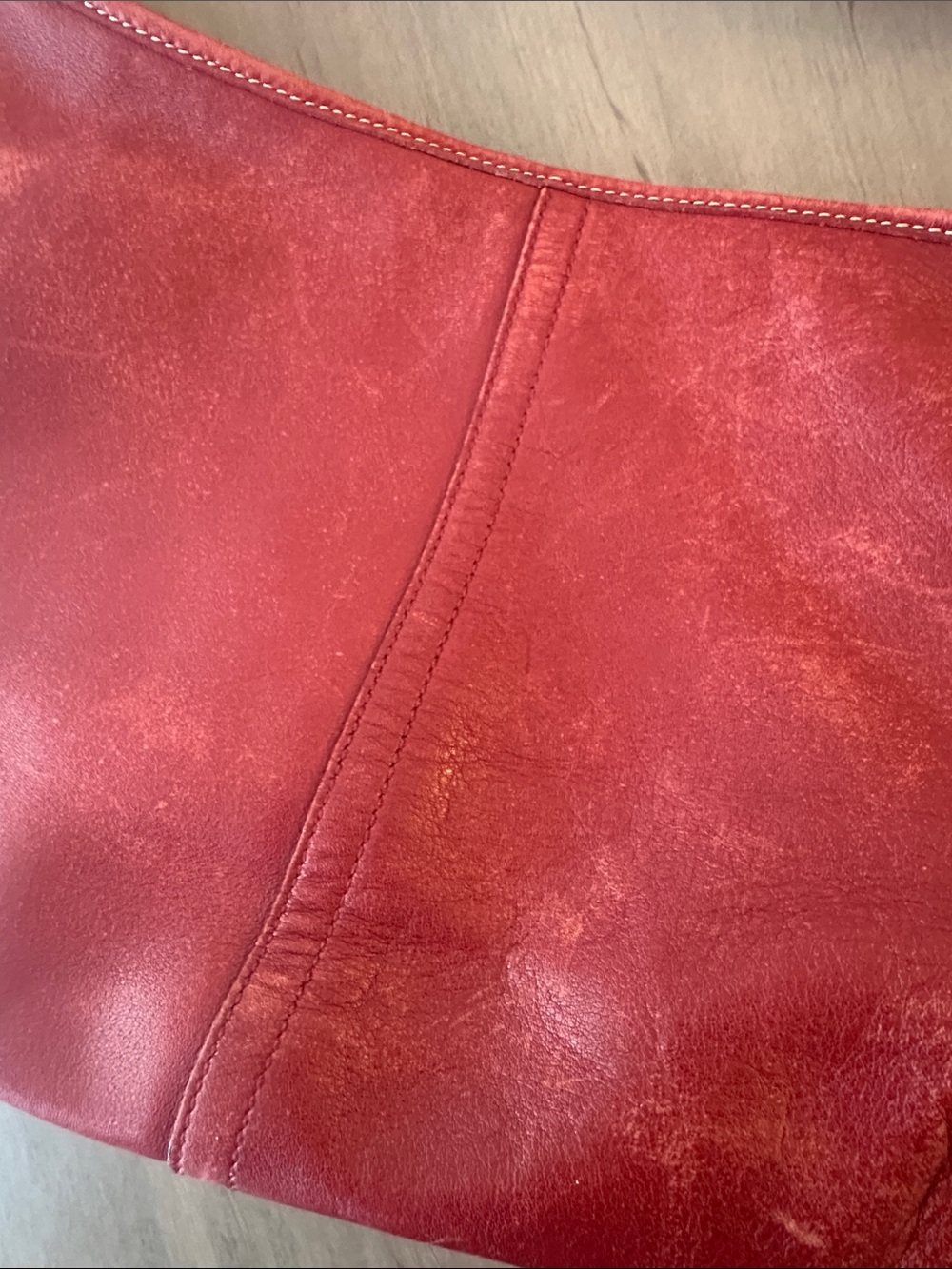 Coach Vintage Ergo Red Leather Hobo Shoulder Bag - Picture 7 of 7